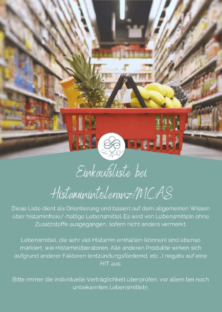 Einkaufsliste mit Histaminintoleranz & MCAS